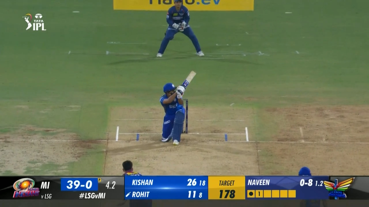 M63: LSG vs MI – Rohit Sharma Six