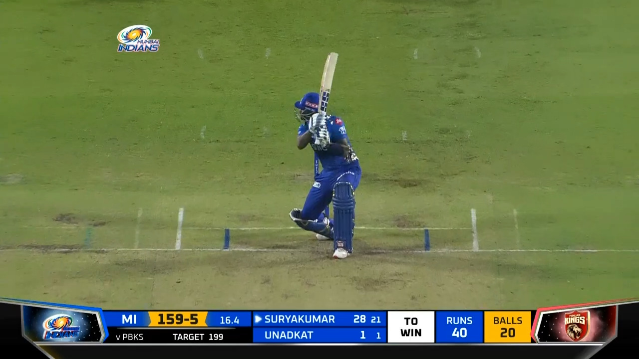 M23: MI vs PBKS – Suryakumar Yadav Six background