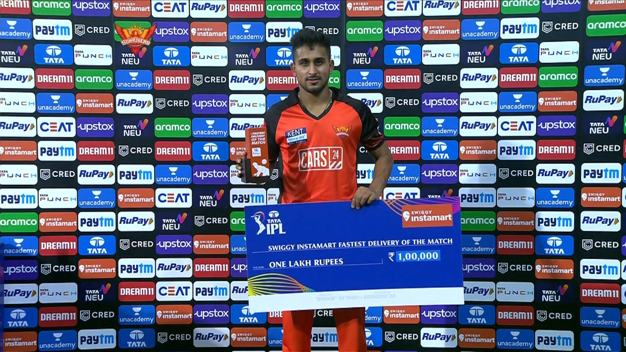M12: SRH vs LSG – Swiggy Instamart fastest Delivery of the Match – Umran Malik