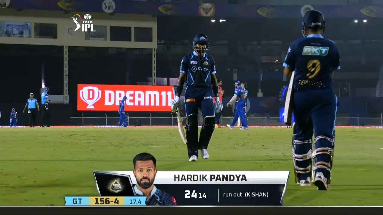 M51: GT vs MI – Hardik Pandya Wicket