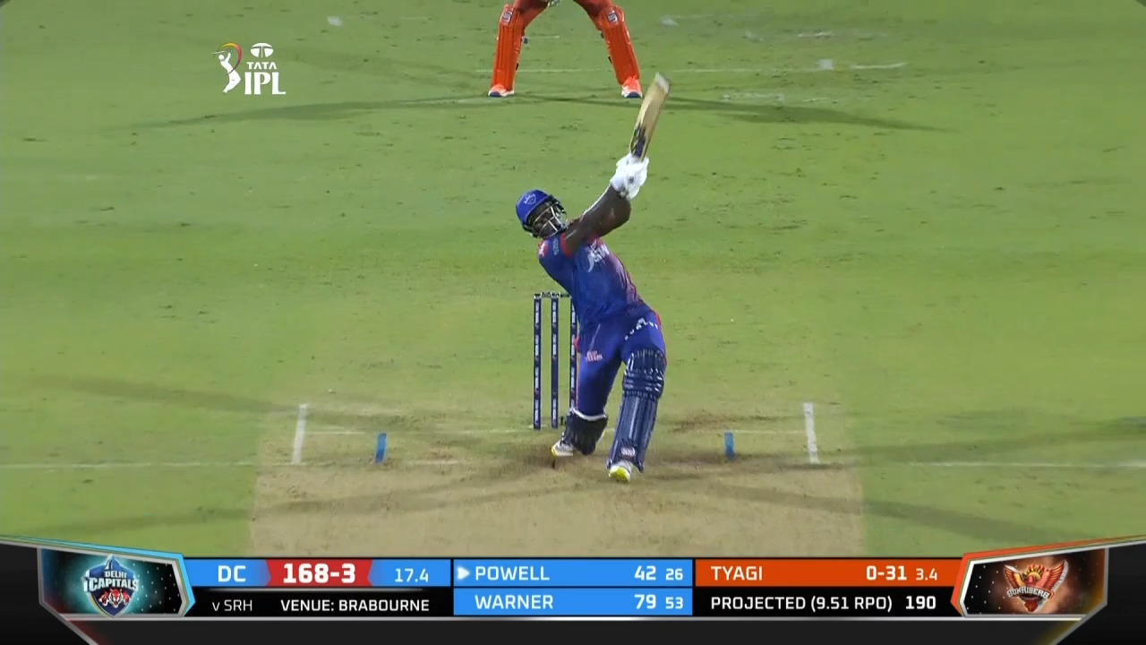 M50: DC vs SRH – Rovman Powell Six