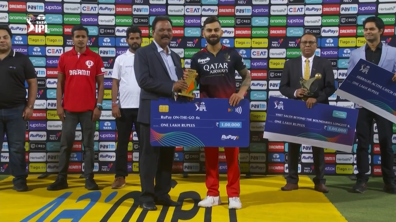 M43: LSG vs RCB – RuPay On-The-Go 4s of the Match – Virat Kohli
