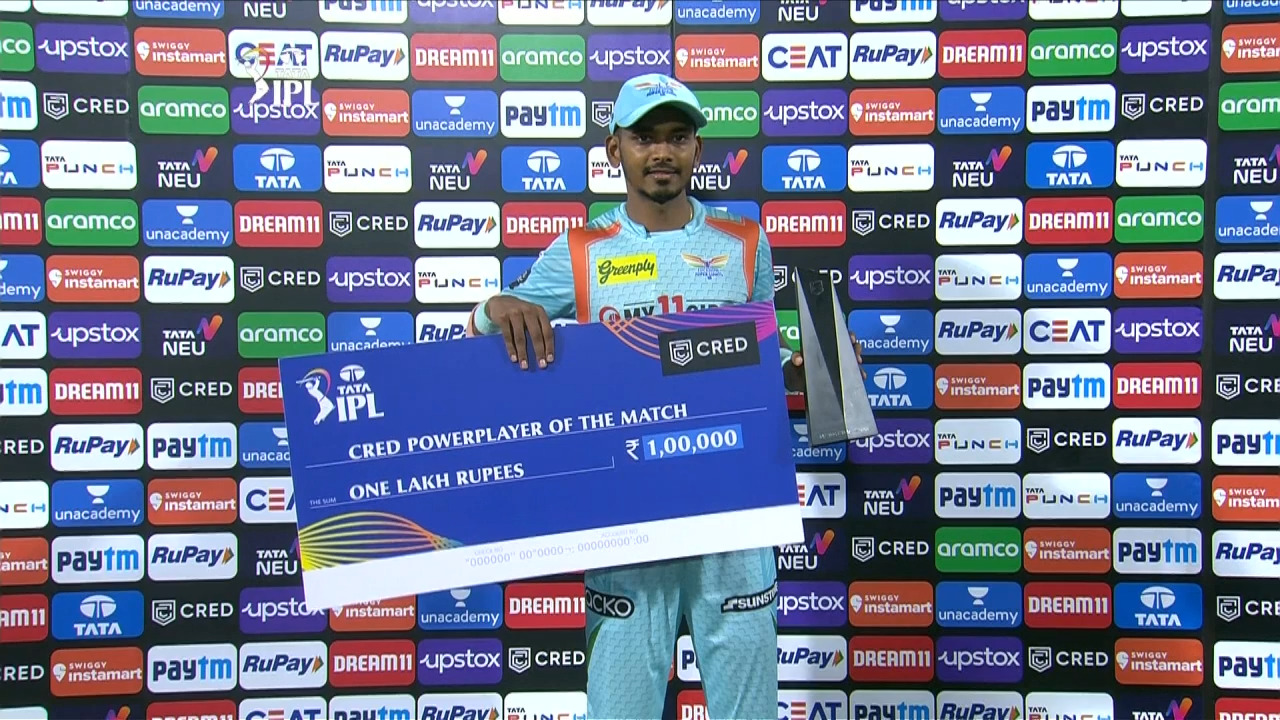 M42: PBKS vs LSG – CRED Power Player of the Match – Dushmantha Chameera background