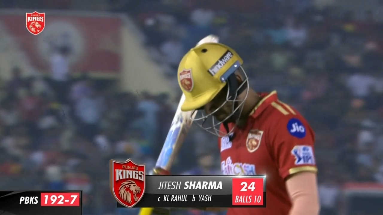 M38: PBKS vs LSG – Jitesh Sharma Wicket