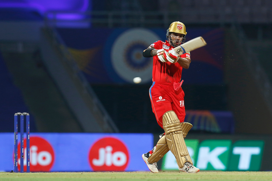 Shikhar's flick six background