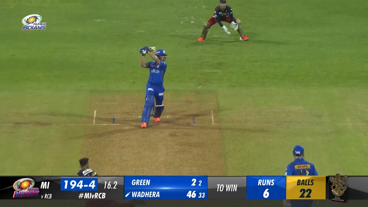 M54: MI vs RCB – Nehal Wadera Six