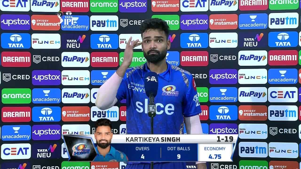 M44: RR vs MI – Kartikeya Kumar Interview