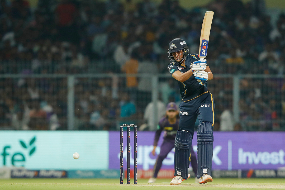 Thumped: Shubman Gill's three cracking fours off Harshit