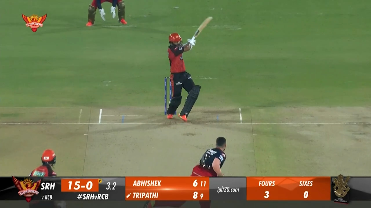 M65: SRH vs RCB – Rahul Tripathi Six background
