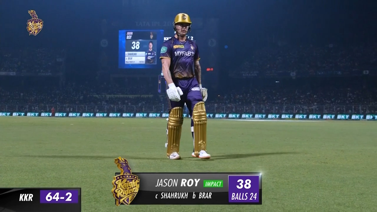M53: KKR vs PBKS – Jason Roy Wicket