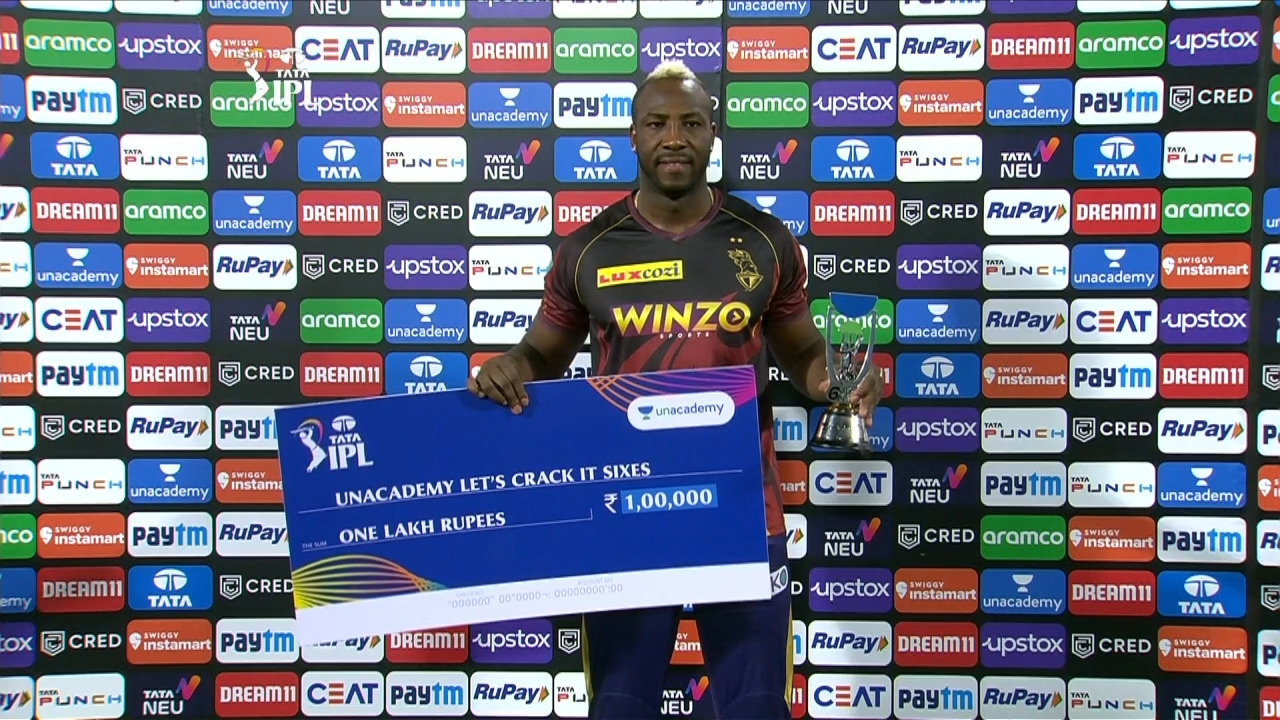 M53: LSG vs KKR – Unacademy Let's Crack It Sixes of the Match – Andre Russell