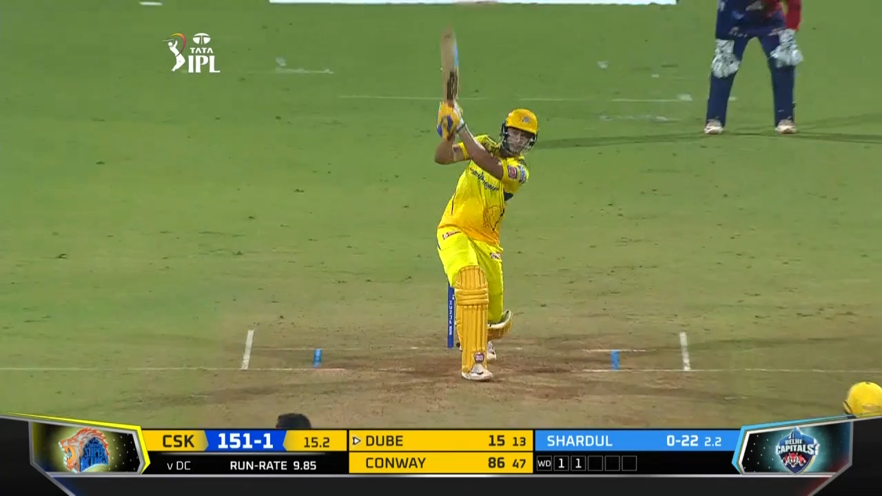 M55: CSK vs DC – Shivam Dube Six