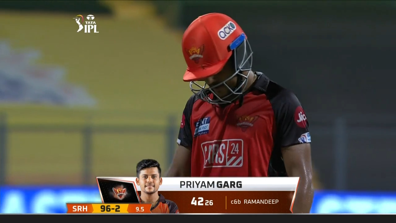 M65: MI vs SRH – Priyam Garg Wicket