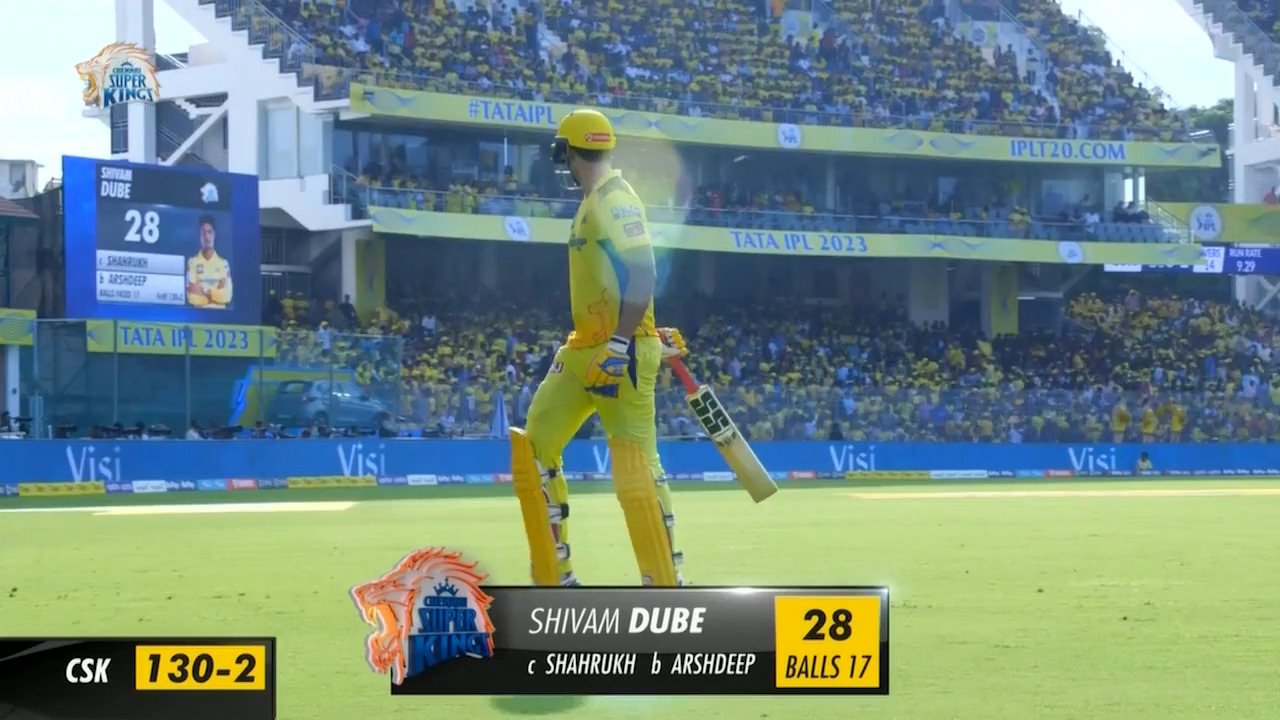 M41: CSK vs PBKS – Shivam Dube Wicket