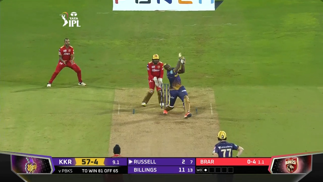 M08: KKR vs PBKS – Andre Russell Six