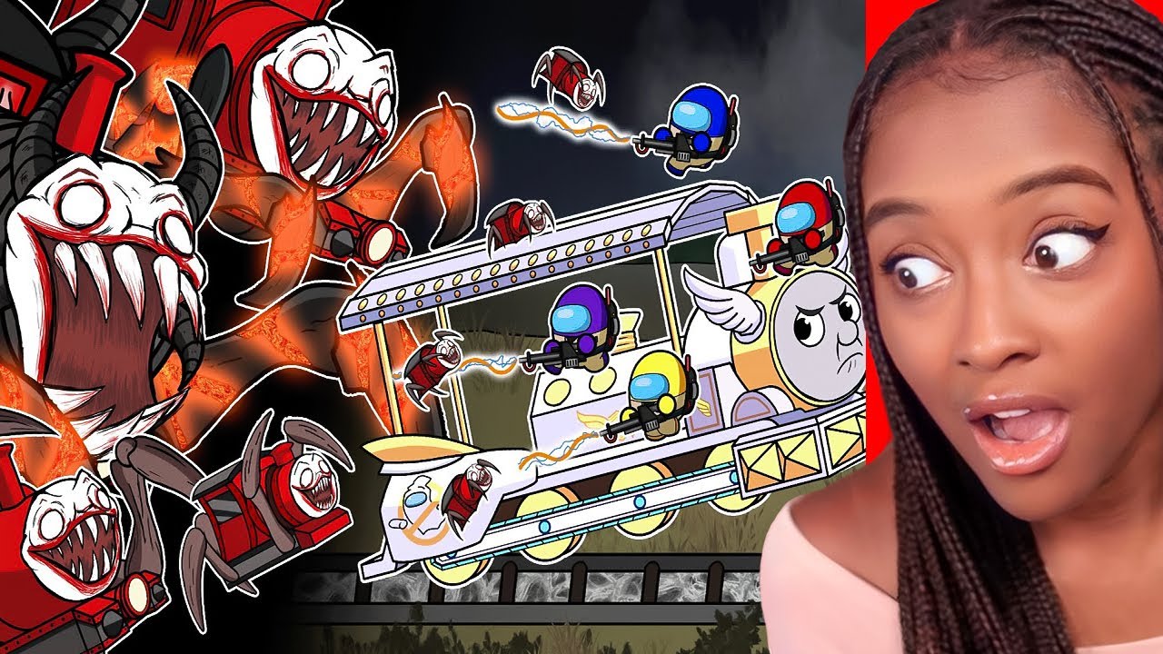 Among Us Crewmate Vs Choo Choo Charles background