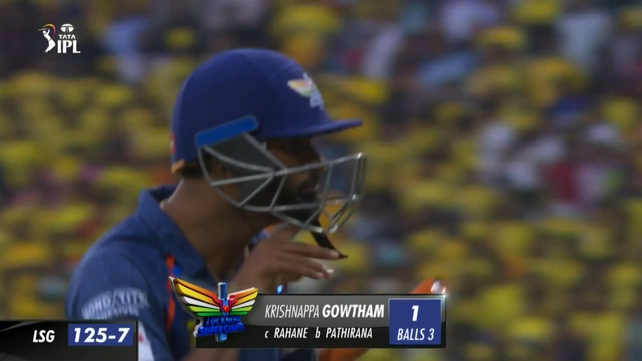 M45: LSG vs CSK – Krishnappa Gowtham Wicket