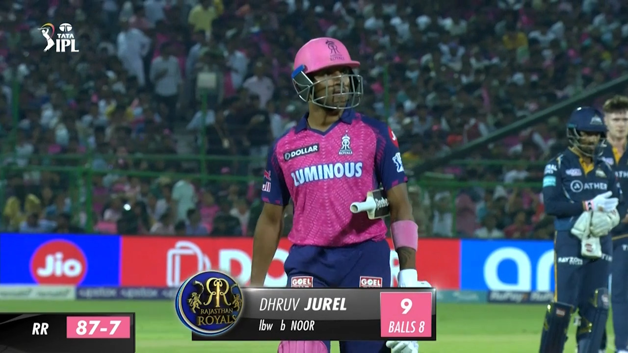 M48: RR vs GT – Dhruv Jurel Wicket