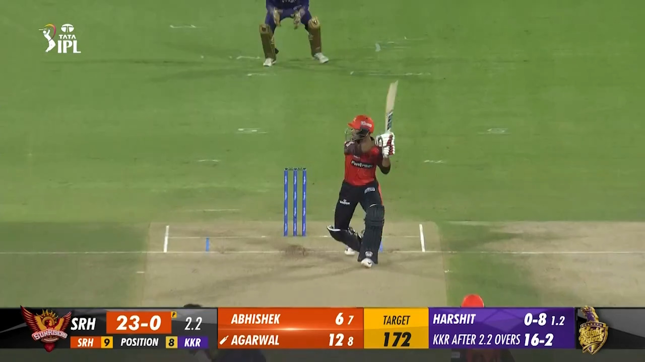 M47: SRH vs KKR – Mayank Agarwal Six