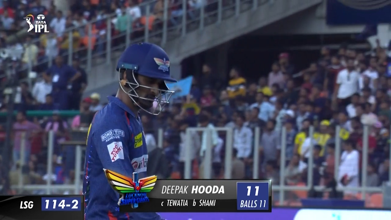 M51: GT vs LSG – Deepak Hooda Wicket