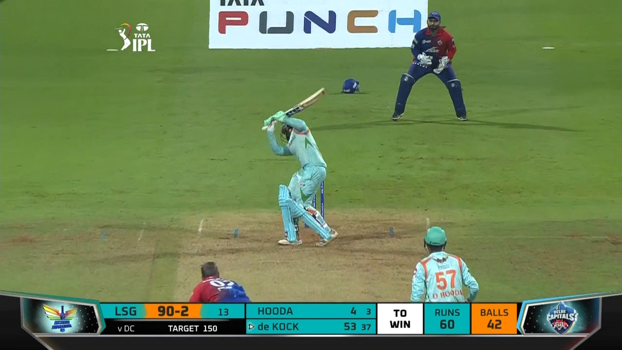 M15: LSG vs DC – Quinton De Kock Six