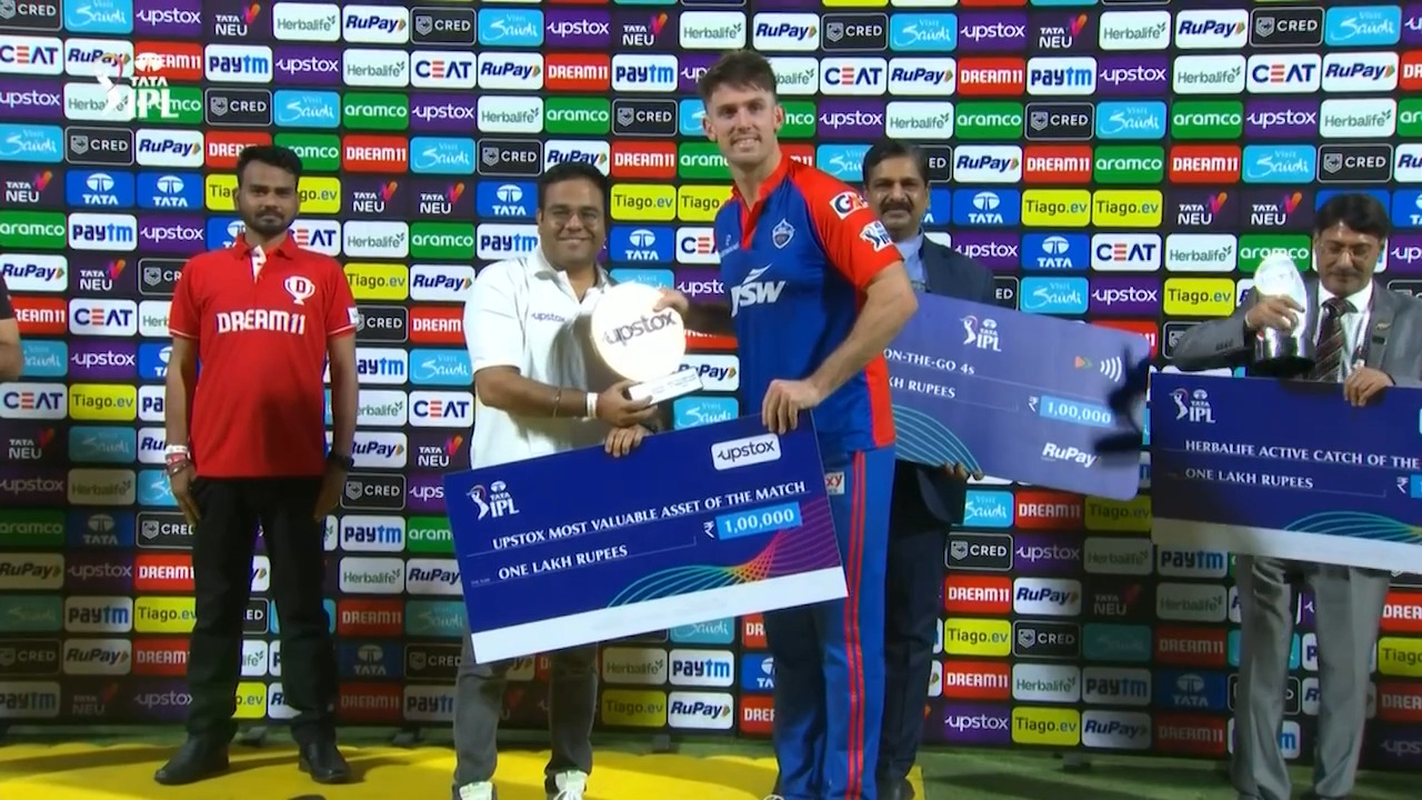 M40: DC vs SRH – Upstox most Valuable Asset of the Match – Mitchell Marsh