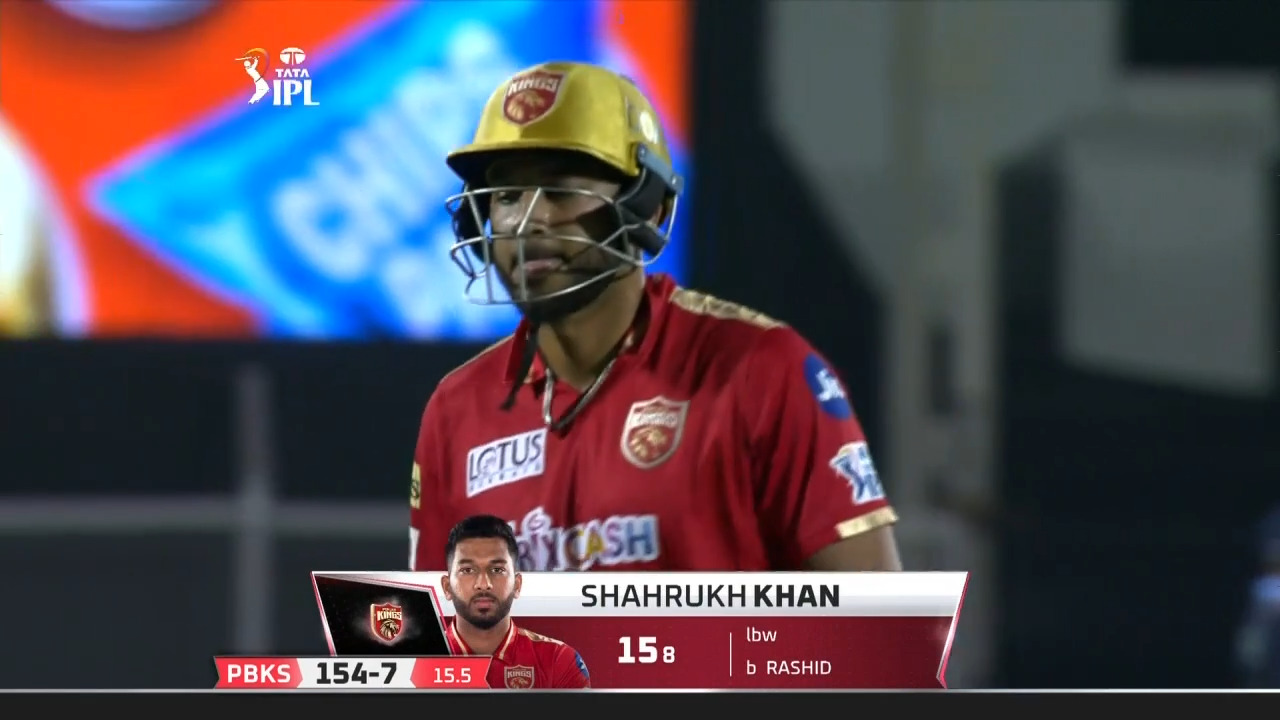 M16: PBKS vs GT – Shahrukh Khan Wicket
