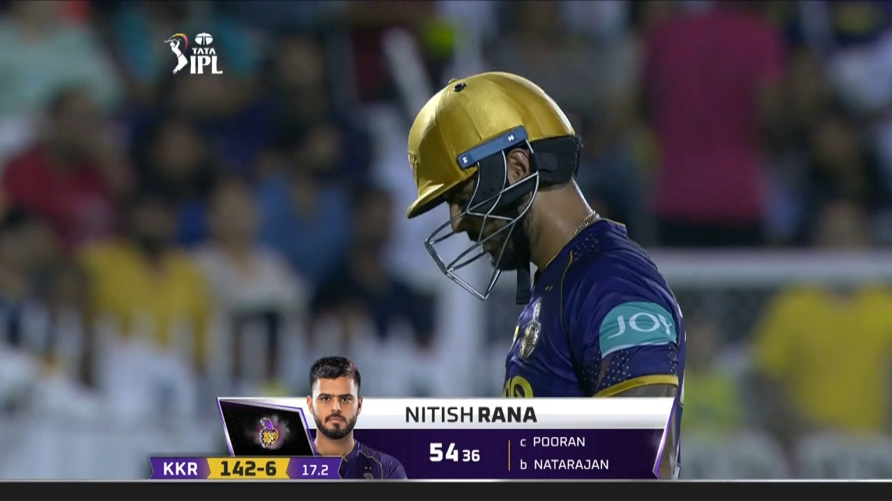 M25: SRH vs KKR – Nitish Rana Wicket