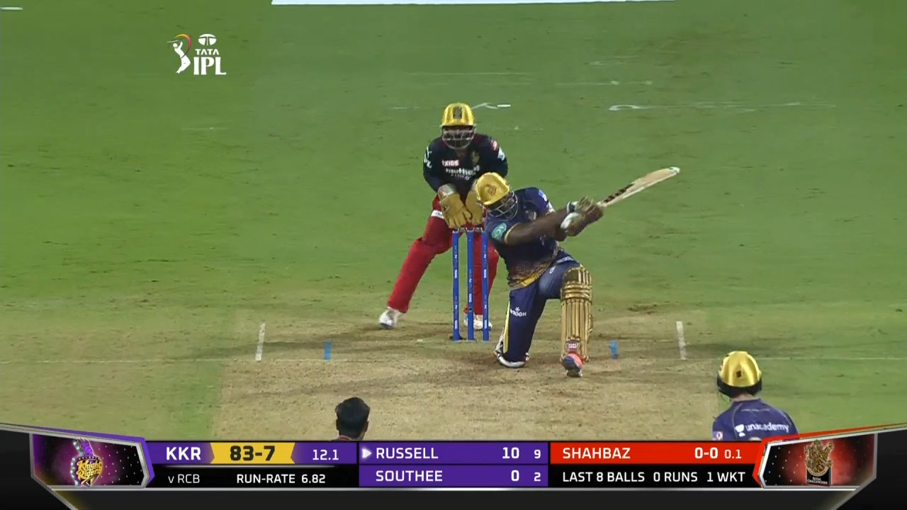 M06: RCB vs KKR – Andre Russell Six