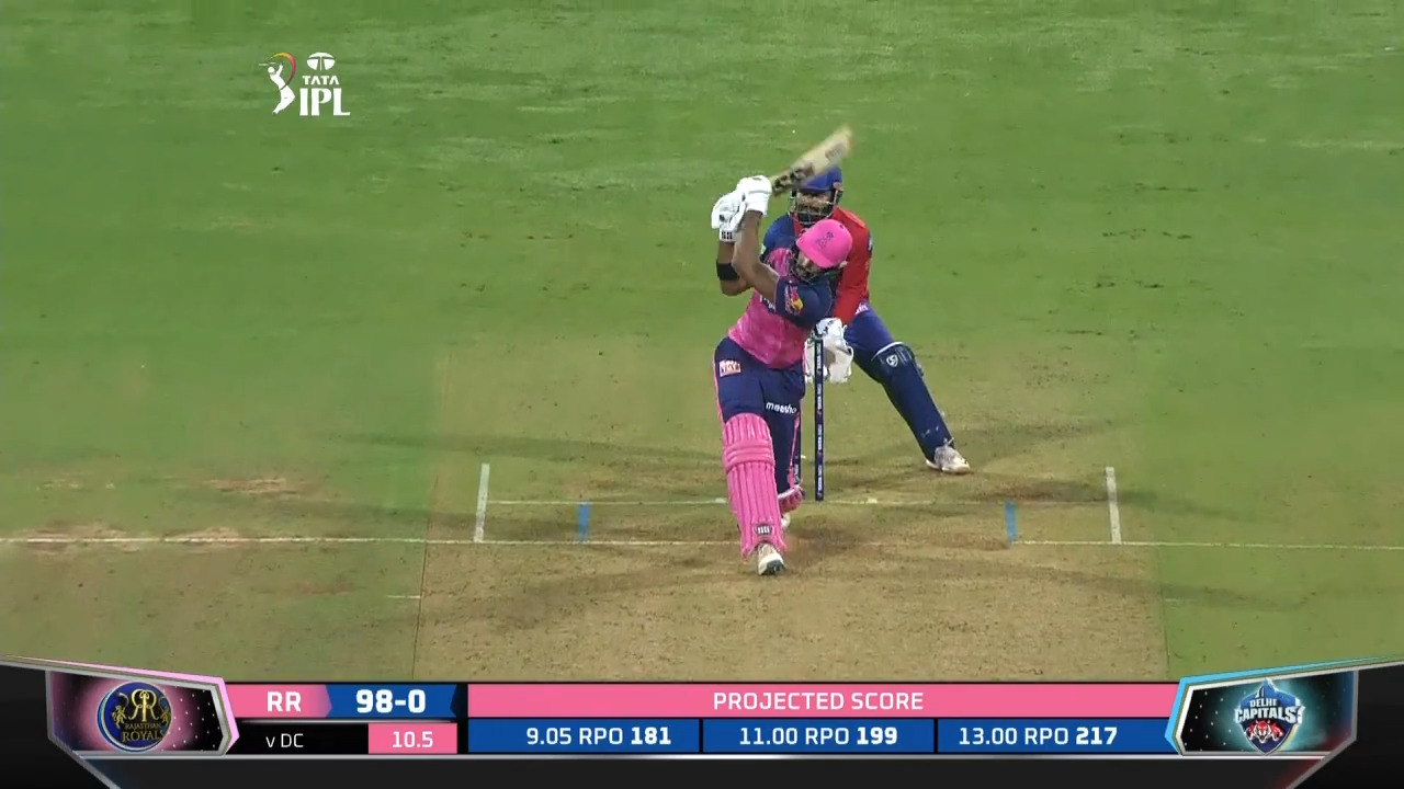 M34: DC vs RR – Devdutt Padikkal Six background