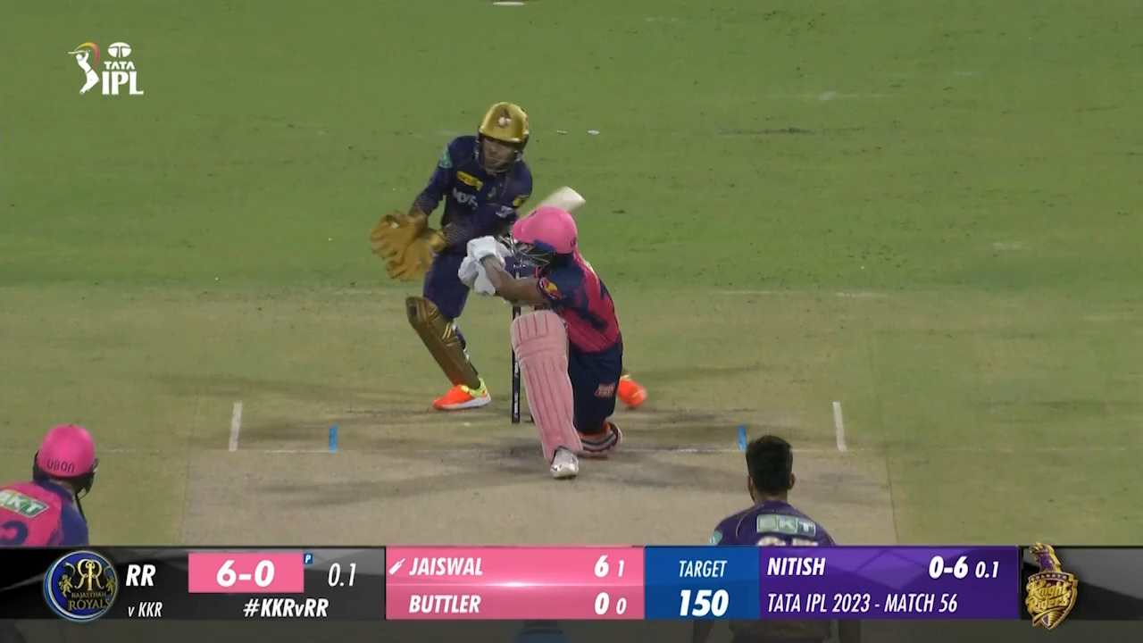 M56: KKR vs RR – Yashasvi Jaiswal Six background
