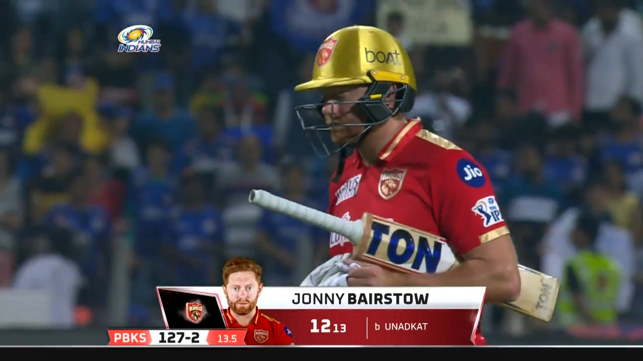 M23: MI vs PBKS – Jonny Bairstow Wicket