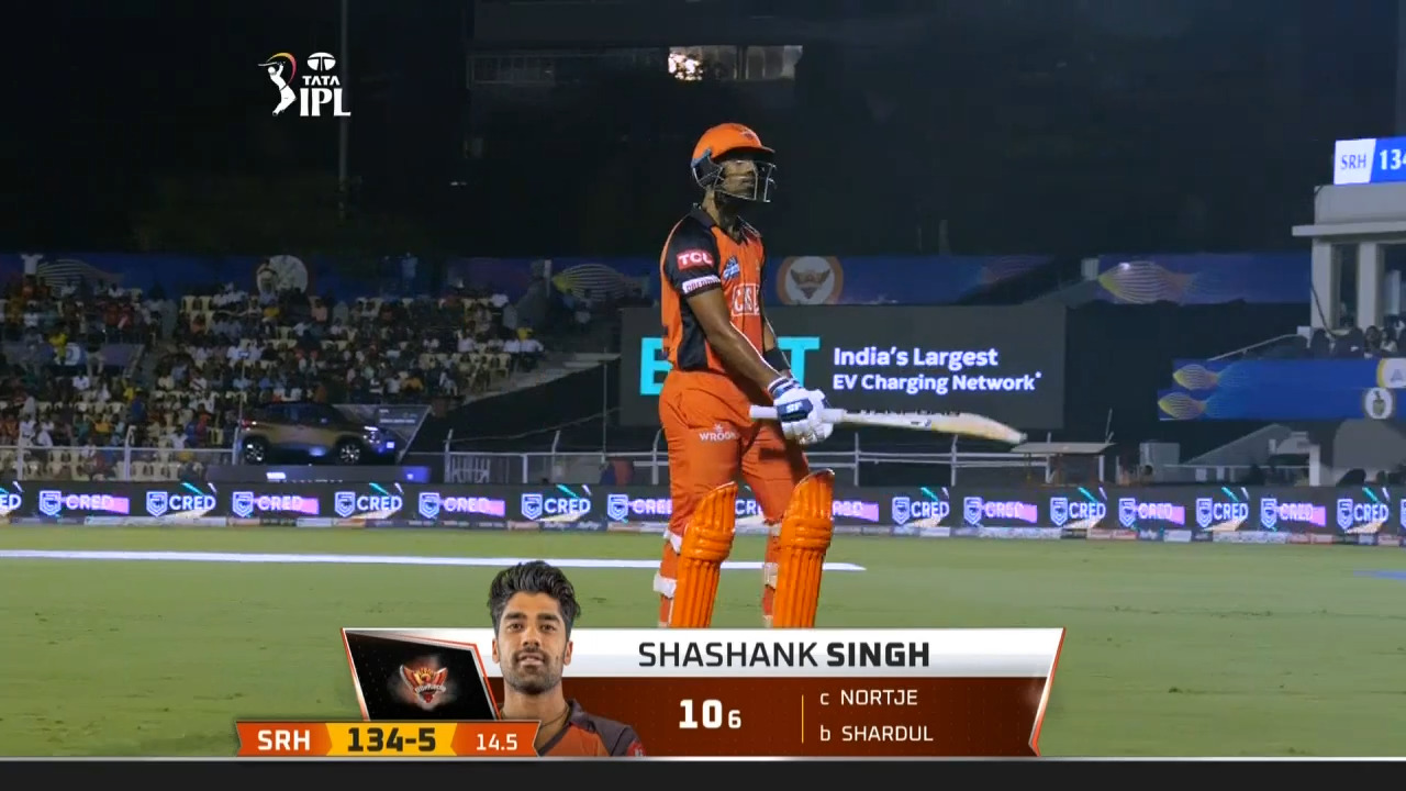 M50: DC vs SRH – Shashank Singh Wicket