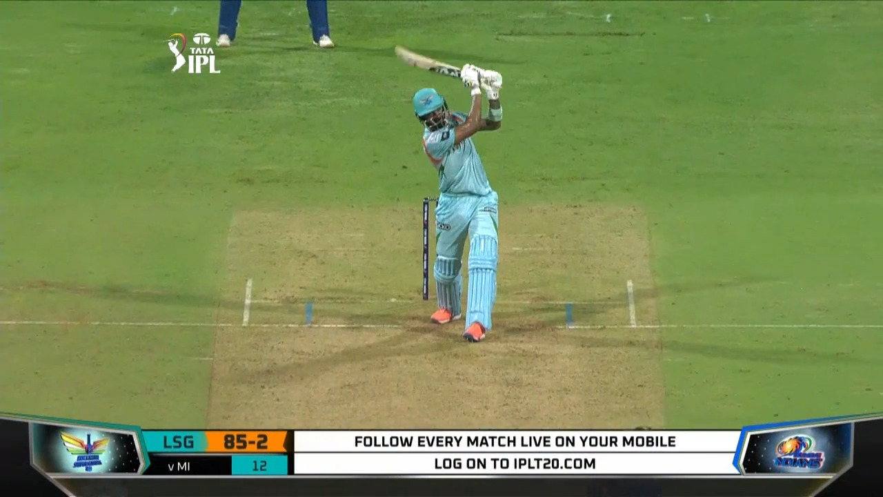 M37: LSG vs MI – K L Rahul Six