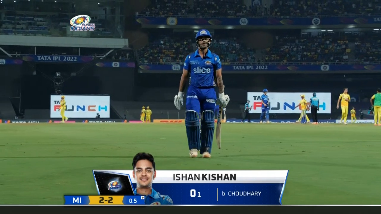 M33: MI vs CSK – Ishan Kishan Wicket