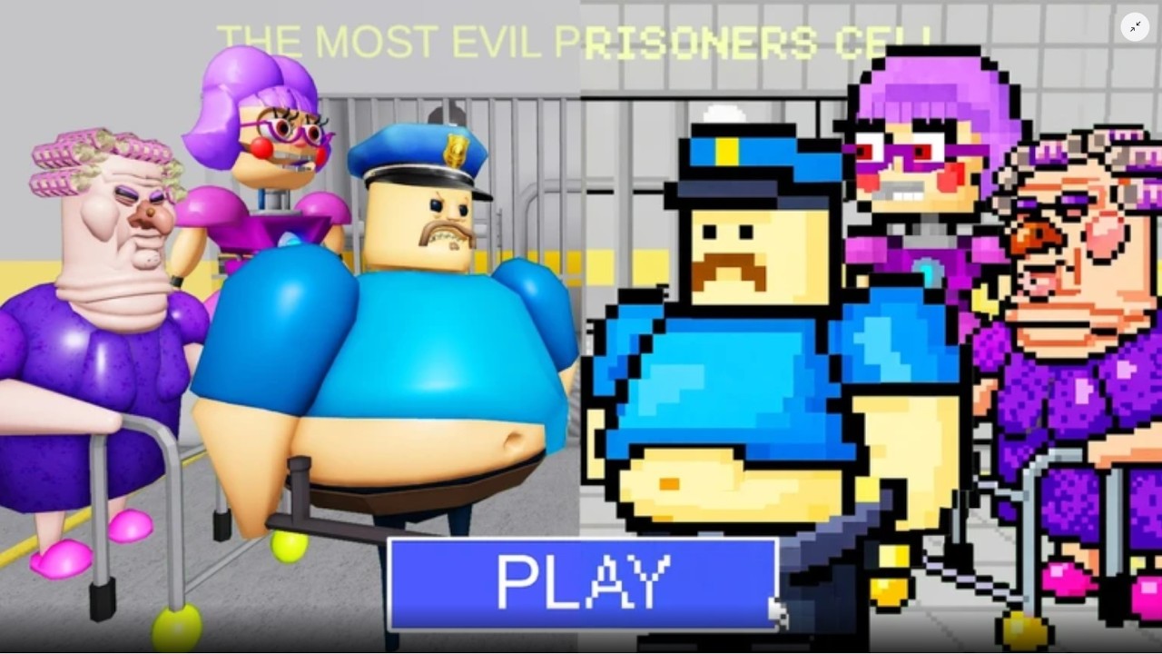 POLICE VS 8-BIT BOSSES PRISON RUN! (Obby)_Roblox-Gameplay-Walkthrough