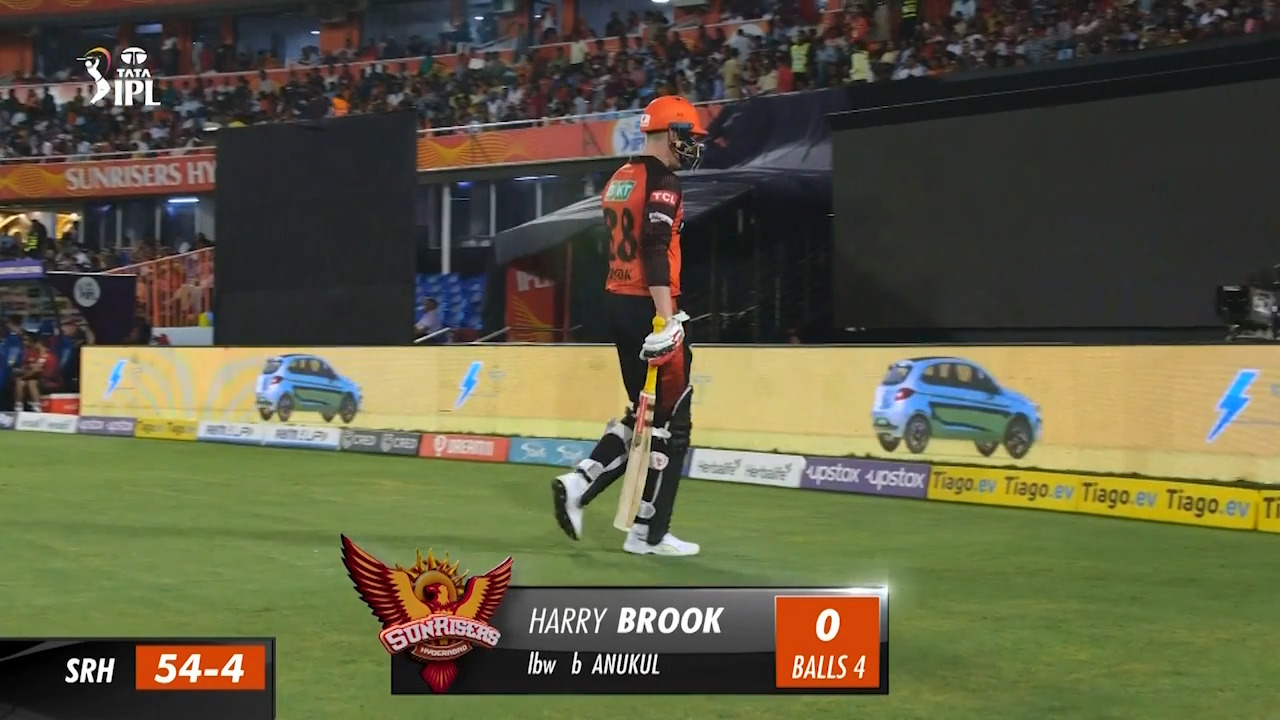 M47: SRH vs KKR – Harry Brook Wicket