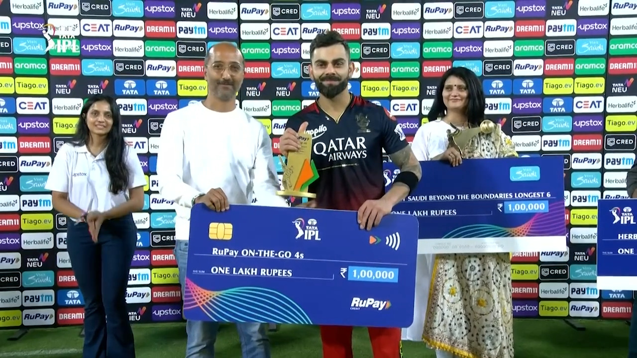 M65: SRH vs RCB – RuPay On-The-Go 4s of the Match – Virat Kohli