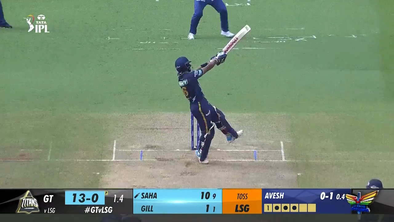 M51: GT vs LSG – Wriddhiman Saha Six