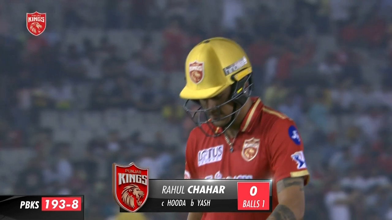 M38: PBKS vs LSG – Rahul Chahar Wicket