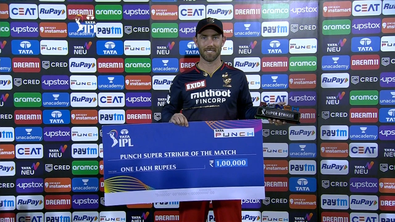 M43: GT vs RCB – Punch Super Striker Of The Match – Glenn Maxwell