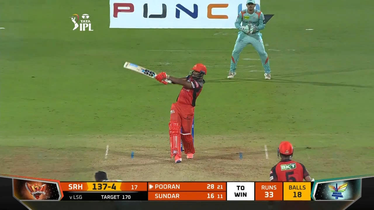M12: SRH vs LSG – Nicholas Pooran Six