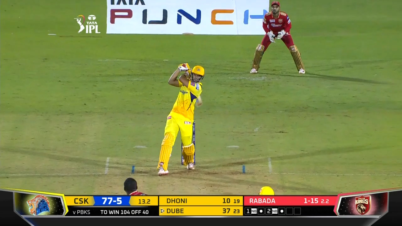 M11: CSK vs PBKS – Shivam Dube Six background