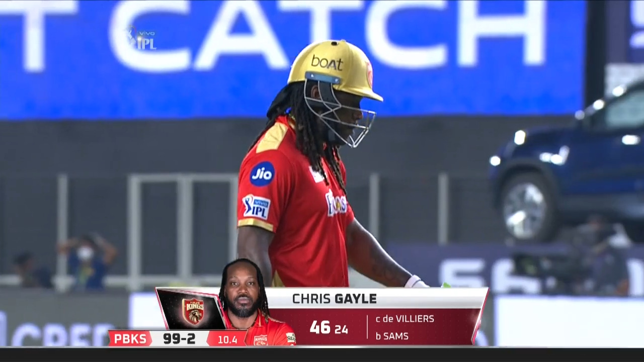 M26: PBKS vs RCB – Chris Gayle Wicket