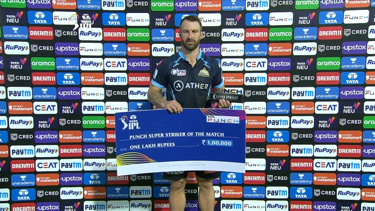 M62: CSK vs GT – Punch Super Striker Of The Match – Matthew Wade background
