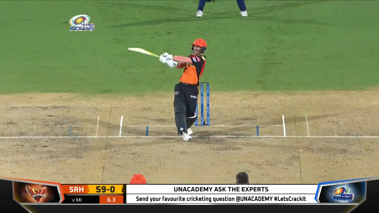 M09: MI vs SRH – David Warner Six