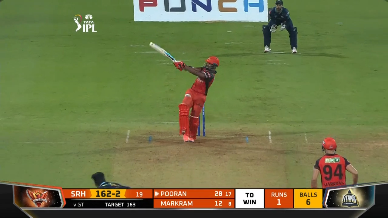 M21: SRH vs GT – Nicholas Pooran Six