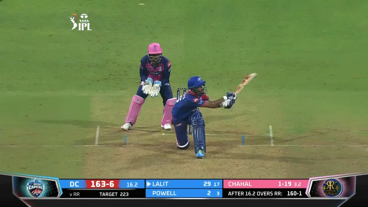 M34: DC vs RR – Lalit Yadav Six