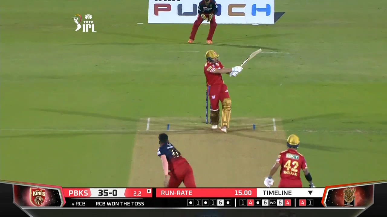 M60: RCB vs PBKS – Jonny Bairstow Six
