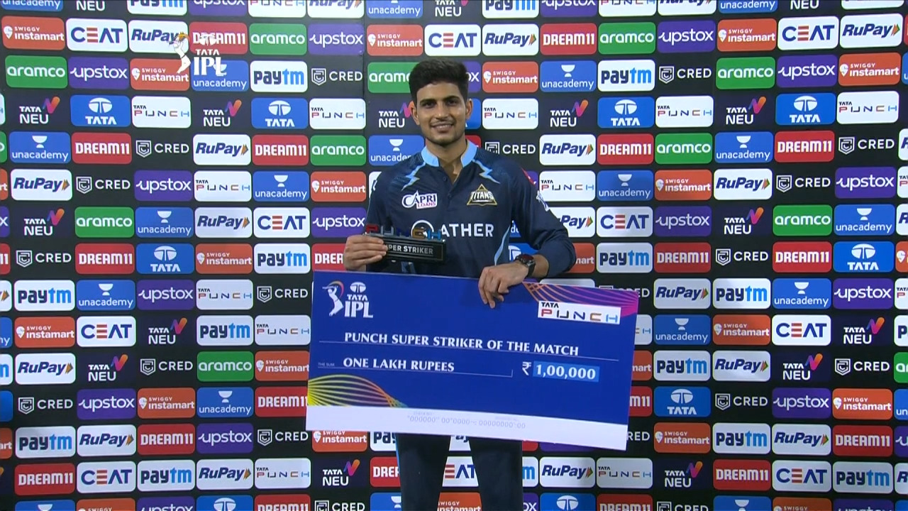 M10: GT vs DC – Punch Super Striker Of The Match – Shubman Gill